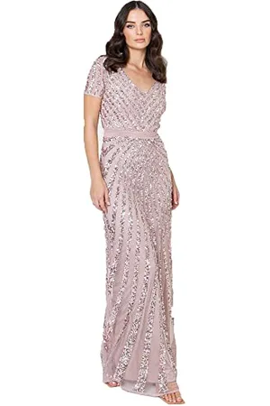 Maya Deluxe Maya Berry Embellished Halter Neck Maxi Dress Robe de Demoiselle d