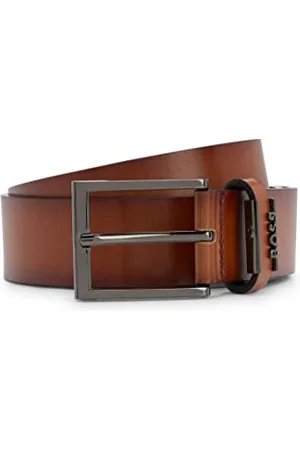 HUGO BOSS Hommes Cole-Ant Sz35 Ceinture en cuir italien avec passant à logo