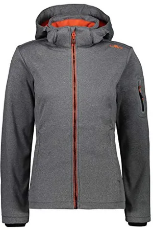 CMP Veste softshell chinée pour femme avec capuche amovible, , XXXL