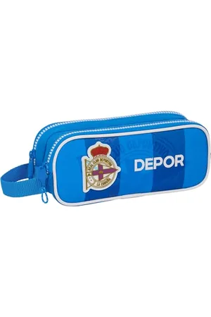 Safta Real Deportivo DE LA CORUÑA Trousse Double pour Enfant, idéale pour Les Enfants d