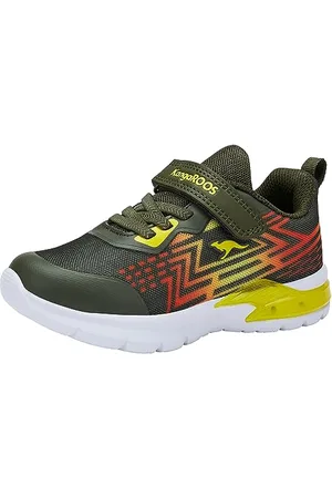 KangaROOS Garçon Unisex Kinder K-SL Arouser Ev Basket, Olive, Citron et Chrome, 24 EU