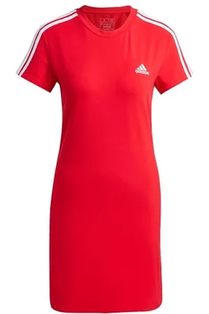 adidas Femme Essentials 3-Stripes Single Jersey Fitted Tee Dress, , S