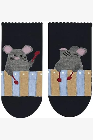 Falke Music Mice B SO coton motif fantaisie 1 paire, Chaussettes Mixte bébé, , 74-80