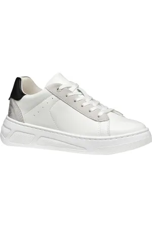 Geox Femme D Ljuba A Basket, Blanc/Argent, 36 EU