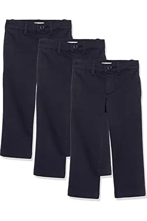 Amazon Pantalon Chino Coupe Droite Uniforme Garçon, Lot de 3, , 6 Ans