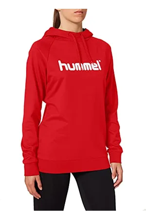 Hummel Femme À Hmlgo en Coton avec Logo Sweat capuche, Rouge Véritable., L EU