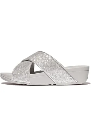 FitFlop Femme Lulu Glitterdust Cross Slides Sandale, , 43 EU