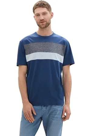 TOM TAILOR 1043279 T-Shirt, 26779-Bleu Nuit, L Hommes