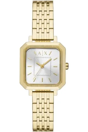 Armani Exchange Montre à Trois Aiguilles en Acier Inoxydable, doré, pour Femme, AX5725