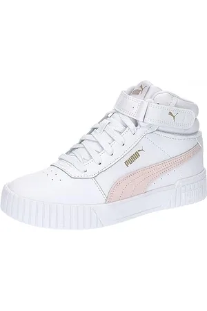 PUMA Women Carina 2.0 Mid Baskets, White Frosty Pink Gold, 38.5 EU
