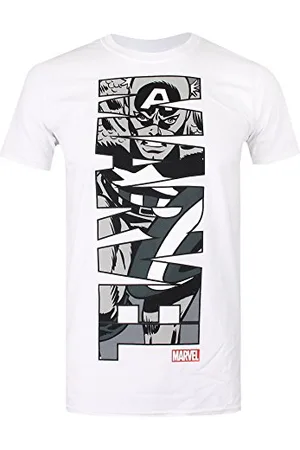 Marvel Captain America Vertical T-Shirt, , XL Homme