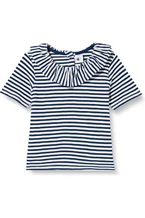 Petit Bateau Blouse Manches Courtes Bébé en Jersey Flammé Rayé 3 Mois