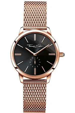 Thomas Sabo Montre pour Femme Glam Spirit Couleur Or Rose Noir Analogique Quartz