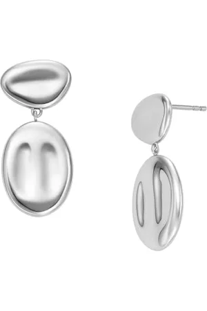 Skagen Boucles d’Oreilles Pendantes Anja Pebble en Acier Inoxydable argenté, pour Femme, SKJ1852040