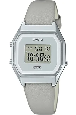 Casio Montre Quartz Femme 33.50mm avec Cadran Digitale et Bracelet en Bracelet en Cuir LA680WEL-8EF