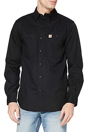 Carhartt Rugged Professional Long-Sleeve Work Shirt, Black, S Homme