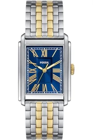 Fossil Carraway Watch for Men, Quartz movement with Leather or Stainless Steel strap