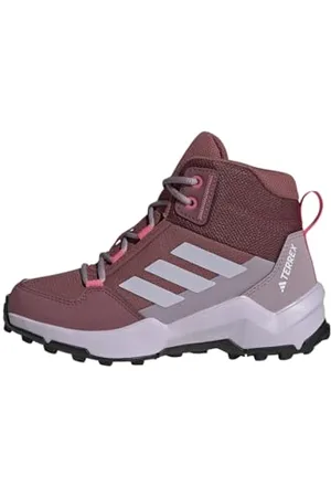 adidas Mixte Terrex AX4R Mid Hiking Shoes Chaussures de randonnée, Burgundy/Silver Dawn/Pink Fusion, 35.5 EU