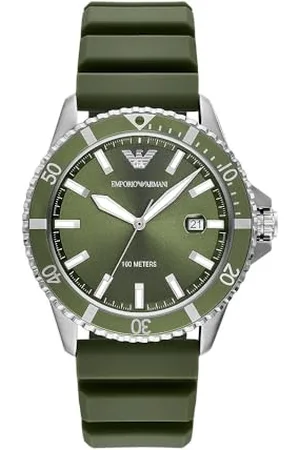 Emporio Armani Hommes Analogique Quartz Montre avec Bracelet en Silicone AR11638