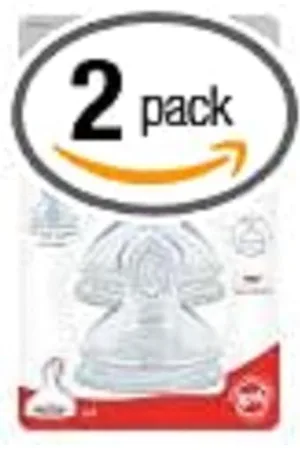 NUK Tétines Silicone Taille 0-6 mois Lait épaissi - Taille L - Pack de 2