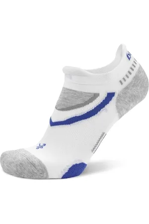 Balega Unisex Ultraglide Chaussettes de Course/Running Sock, Gris Moyen/Blanc, Taille XL (EU 46-48.5)
