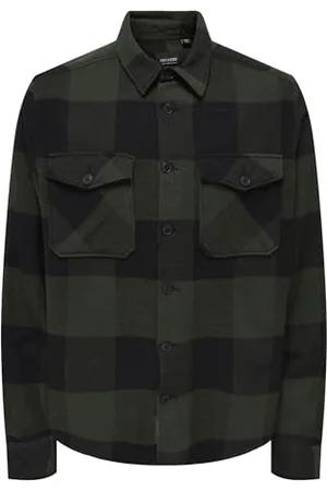 Only & Sons ONSMILO Life LS Check Overshirt Noos Chemise, , M Homme