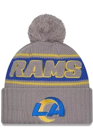New Era Los Angeles Rams NFL 2024 Sideline Sport Knit Gris Bonnet à Pompon