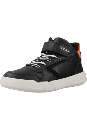 Geox Garçon J Hyroo Boy Basket, Black Orange, 34 EU