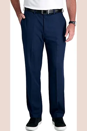 HAGGAR Cool 18 Pro Classic Fit Flat Front Pant-Regular and Big & Tall Sizes Pantalon décontracté, , 42 W/30 L Homme