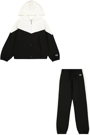 Champion Legacy Script Shop G (405046) -Ultra-Light Soft Compact Powerblend Fleece Color Block Hooded Survêtements de Sport, , 15-16 Years Fille