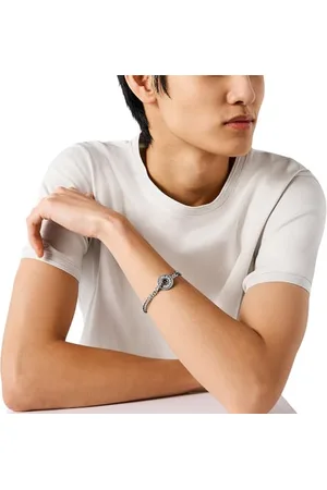 Emporio Armani Bracelet de chaîne en acier inoxydable et revêtement IP Gun pour hommes, EGS3094040