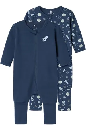 NAME IT NBMNIGHTSUIT 2P Zip FF Space Noos Foot, , 56 Bébés garçons