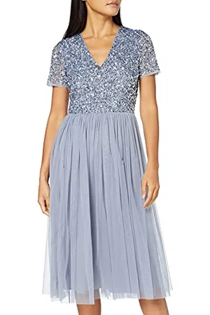 Maya Deluxe Maya Berry Embellished Halter Neck Maxi Dress Robe de Demoiselle d