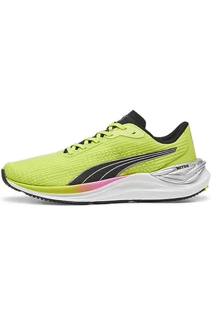 PUMA Women Electrify Nitro 3 Wns Road Running Shoes, Lime Pow- Black-Poison Pink, 39 EU
