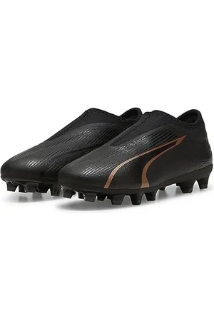 PUMA Unisex Youth Ultra Match Ll Fg/Ag Jr Soccer Shoes, Black-Copper Rose, 28 EU