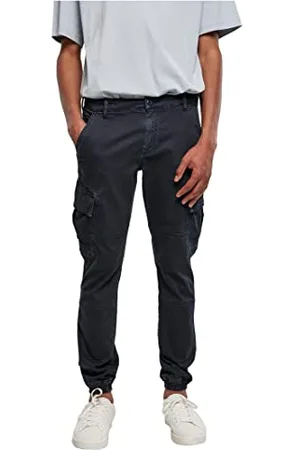 Urban classics Pantalon de Jogging Cargo en sergé délavé, , 32 Homme