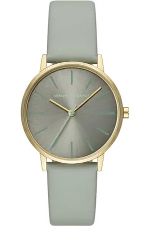 Armani Exchange Femme Analogique Quartz Montre avec Bracelet en Cuir AX5618