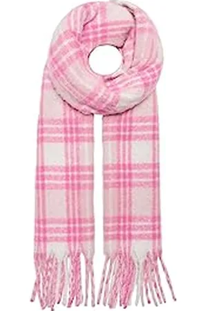 ONLY ONLLIMA Life Frill Scarf CC Echarpe, Abricot branché-Détails : Check, Taille Unique (Lot de 100) Femme