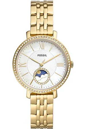 Fossil Jacqueline Montre pour Femmes, Mouvement à Quartz avec Bracelet en Acier Inoxydable et Cuir