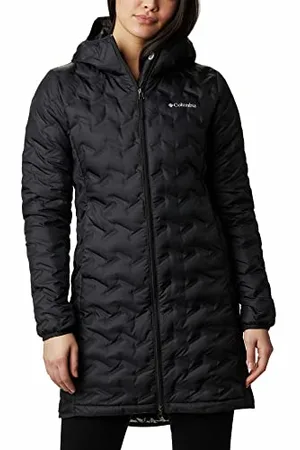 Columbia Delta Ridge Long Down Jacket, Doudoune Femme, Black, Taille XS