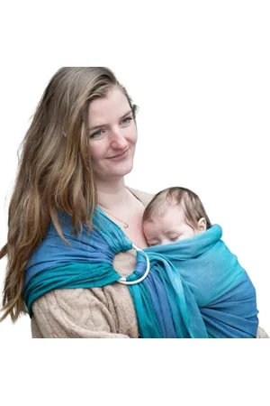 Hoppediz Ring-Sling, Porte-bébé pour les Nouveau-nés et Bébés, Écharpe de portage avec deux anneaux en aluminium, 0-36 mois, 3-20 kg