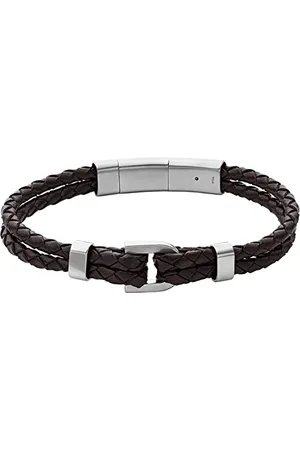Fossil Bracelet Pour Hommes Heritage, Longueur Intérieure:180~195mm Bracelet En Acier Inoxydable Argenté, JF04203040