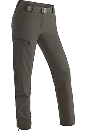 Maier Sports Inara Slim, Pantalon de randonnée pour Femme, Pantalon Outdoor déperlant pour Le Trekking et la randonnée, Coupe ajustée, sans PFC, MSTRETCH Pro 4 et Dryprotec, Marron, 40 (W31/L31)