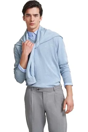 Bugatti 7300-95510 Pull à col en V, Bleu clair-320, 3XL Homme