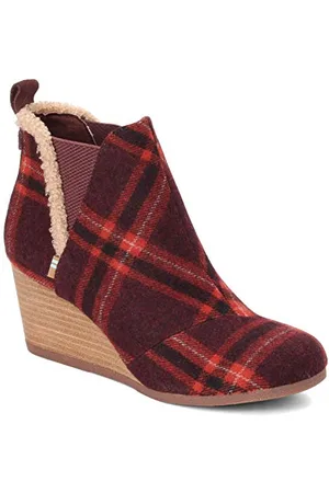 TOMS Femme 10015795t Bottes, Motif écossais Multicolore, 37.5 EU