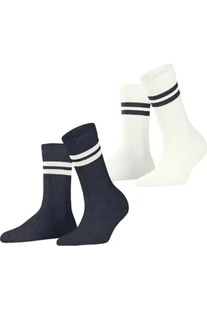 ESPRIT Tennis Stripe Multipack W So coton fantaisie lot de 2 paires, Chaussettes Femme, , 35-38