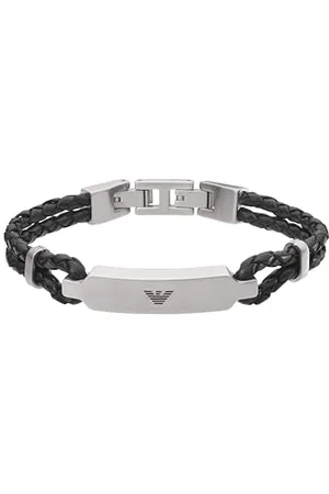 Emporio Armani Bracelet Pour Homme , Longueur Intérieure : 185mm, Taille Id : 40X5mm Bracelet En Acier Inoxydable Argenté, EGS2719040