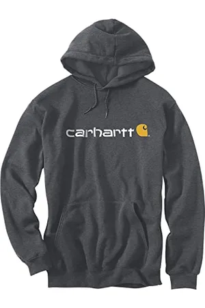 Carhartt Signature Logo Midweight Sweatshirt Sweat, Carbon Heather, XS Homme