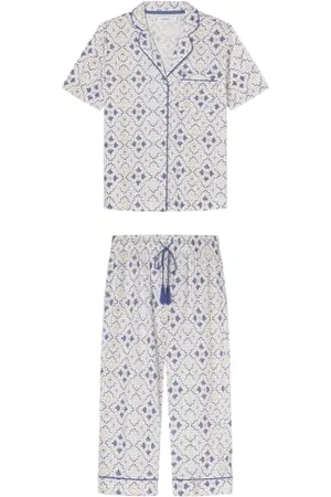 Women secret Pyjama à Manches Courtes Quotidien Marrakech Ensemble de Pijama, IMPRIMÉ ÉCRU, M Femme