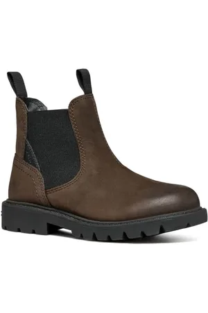 Geox J SHAYLAX Boy A Botte Chelsea, Coffee/Black, 26 EU